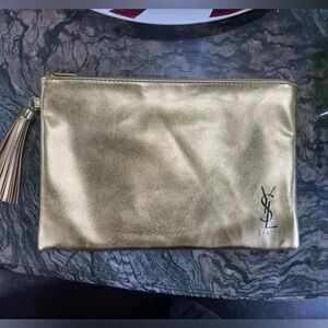 YSL Gold Cosmetic Pouch